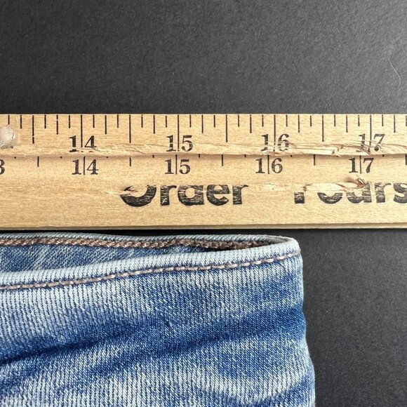 American Eagle Jeans Women's 32x27* Super High Rise Flare Blue Denim Tag 14 S - Picture 16 of 16